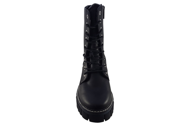 Mustang Shoes Biker-Chick 1447506 Black Womens Boots