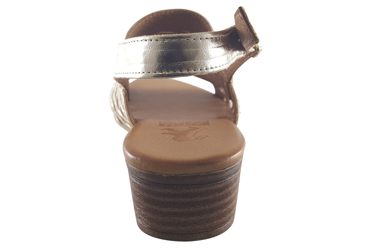 Mustang Shoes Carmel 8968801 Gold Womens Sandals