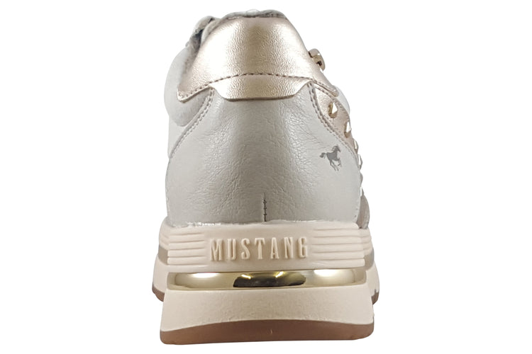 Mustang Shoes Darlene 1498301 Ivory Womens Fashion Trainers
