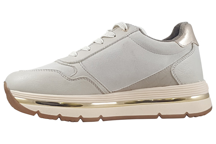 Mustang Shoes Darlene 1498301 Ivory Womens Fashion Trainers