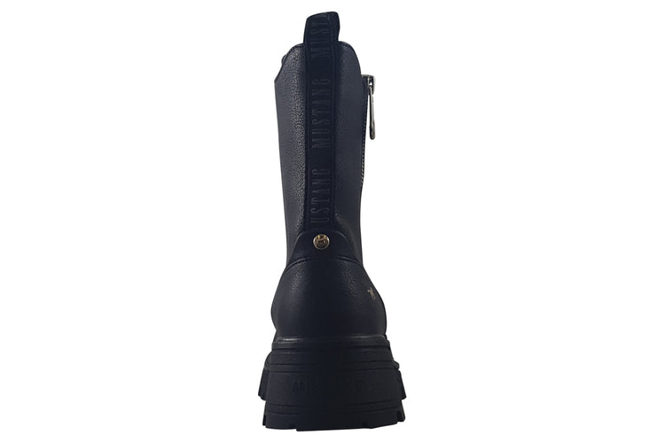 Mustang Shoes Monk 1469502 Black Womens Boots