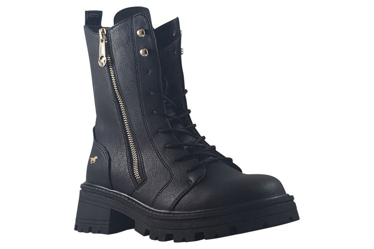 Mustang Shoes Monk 1469502 Black Womens Boots