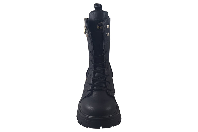 Mustang Shoes Monk 1469502 Black Womens Boots