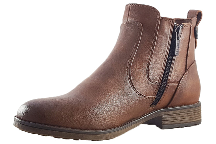 Mustang Shoes Simple 1265522 Cognac Womens Boots