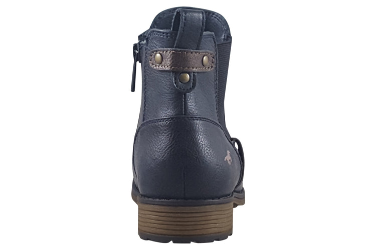 Mustang Shoes Simple 1265522 Navy Womens Boots
