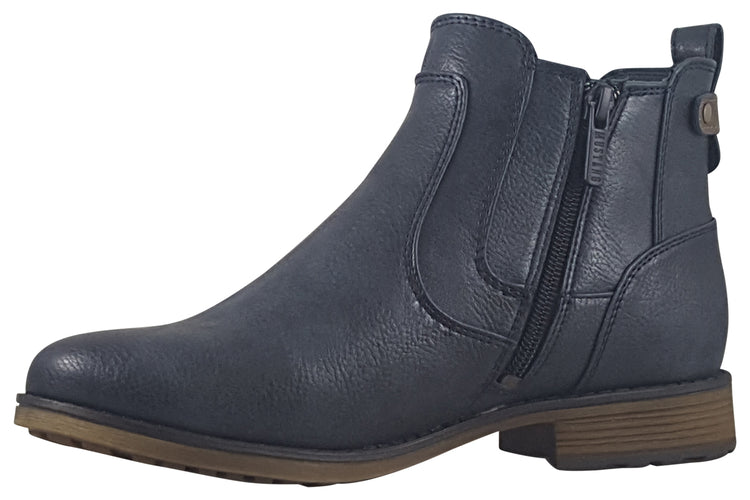 Mustang Shoes Simple 1265522 Navy Womens Boots
