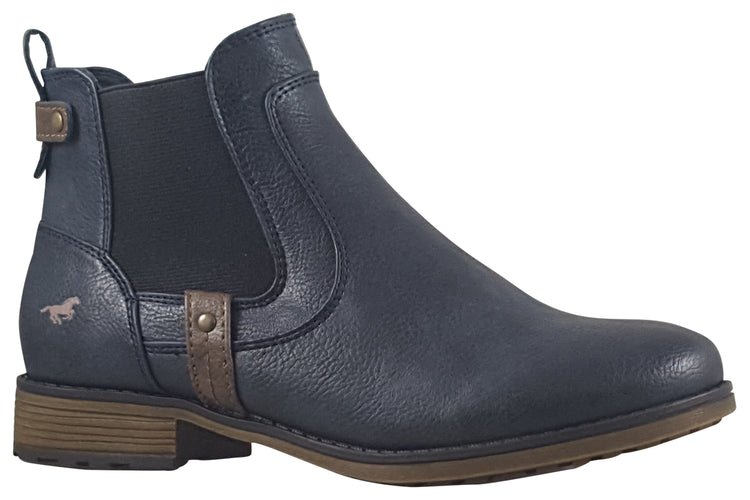 Mustang Shoes Simple 1265522 Navy Womens Boots