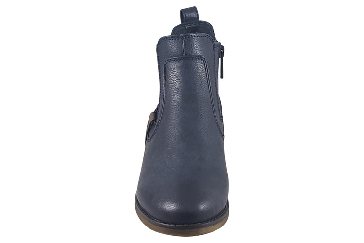 Mustang Shoes Simple 1265522 Navy Womens Boots