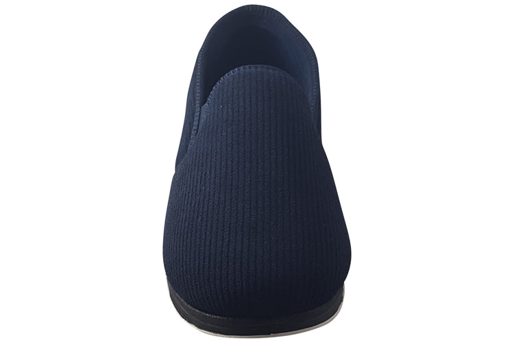 Padders Albert 408 Navy Cord Mens Slippers