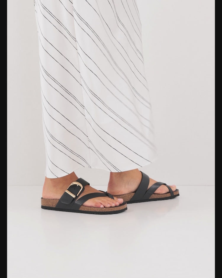 Tamaris Prune 27509-46 001 Black Womens Sandals