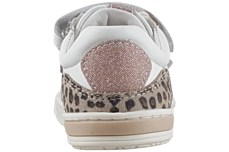 Primigi Baby Dude G 1407111 White/Leopard Girls First Shoes