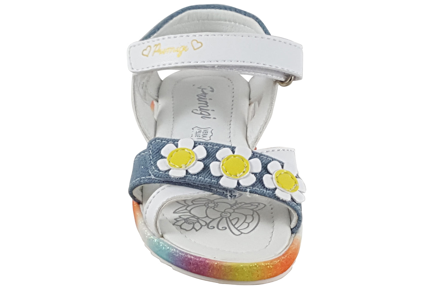 Primigi Happy Star Sdl 59150-00 White/Denim Girls Sandals