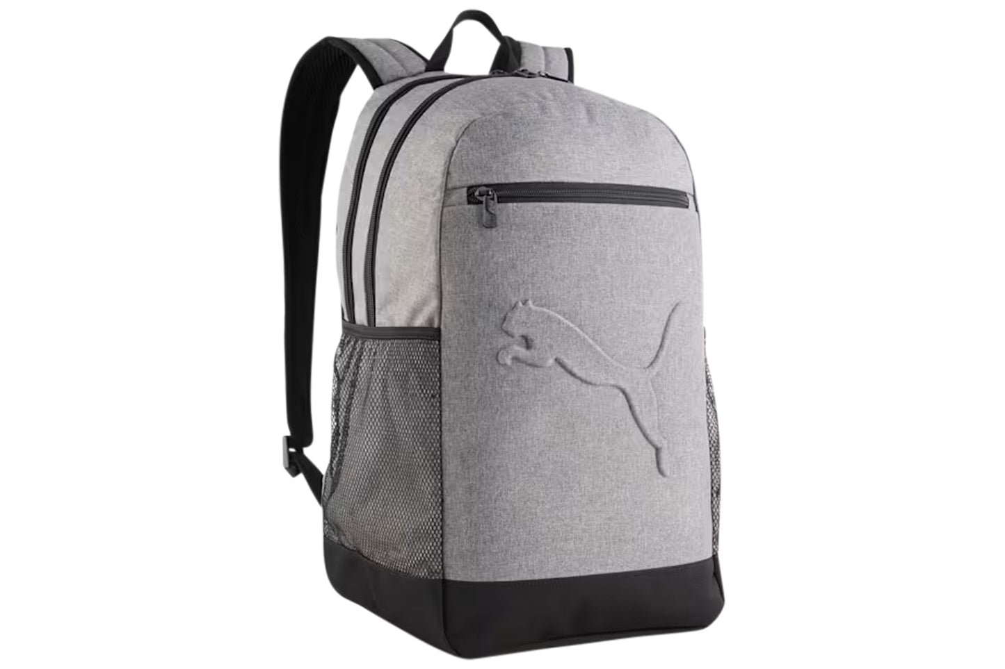 puma buzz backpack med grey heather schoolbag front