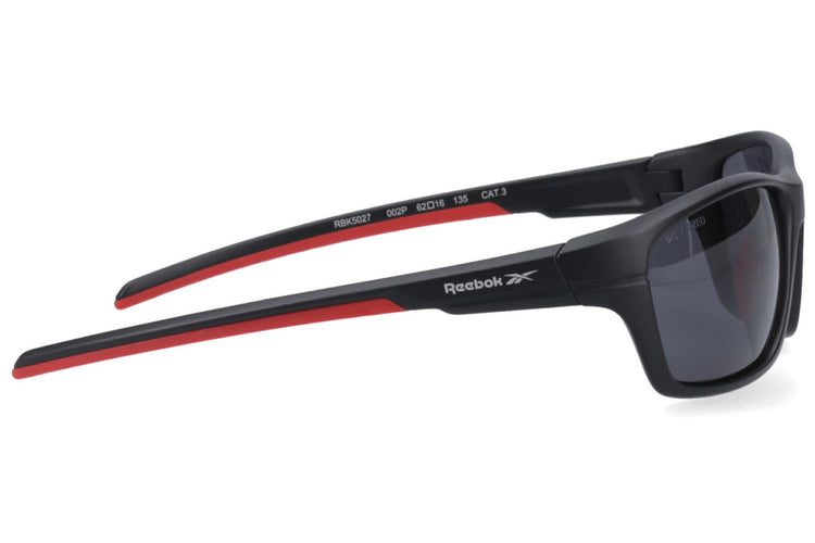 Reebok Score Polarised Matt Black/Red Mens Sunglasses