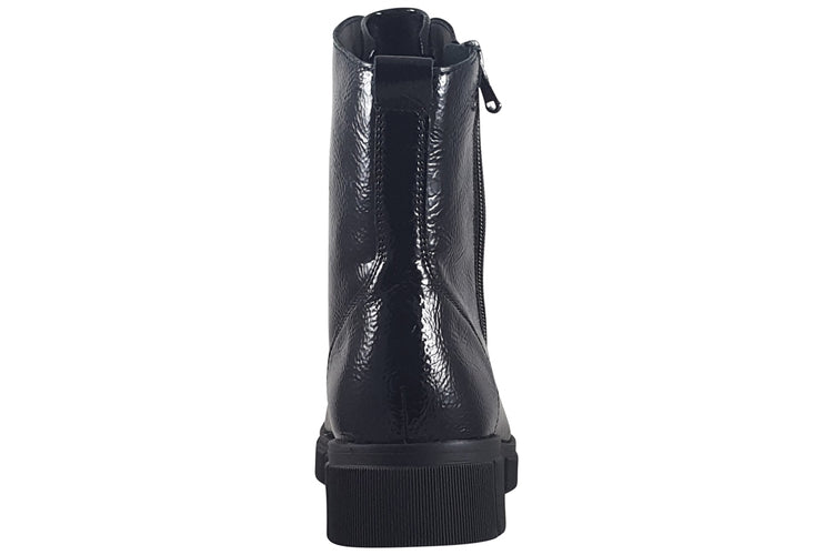 Remonte Cheryl D2S72-02 Black Patent Womens Boots