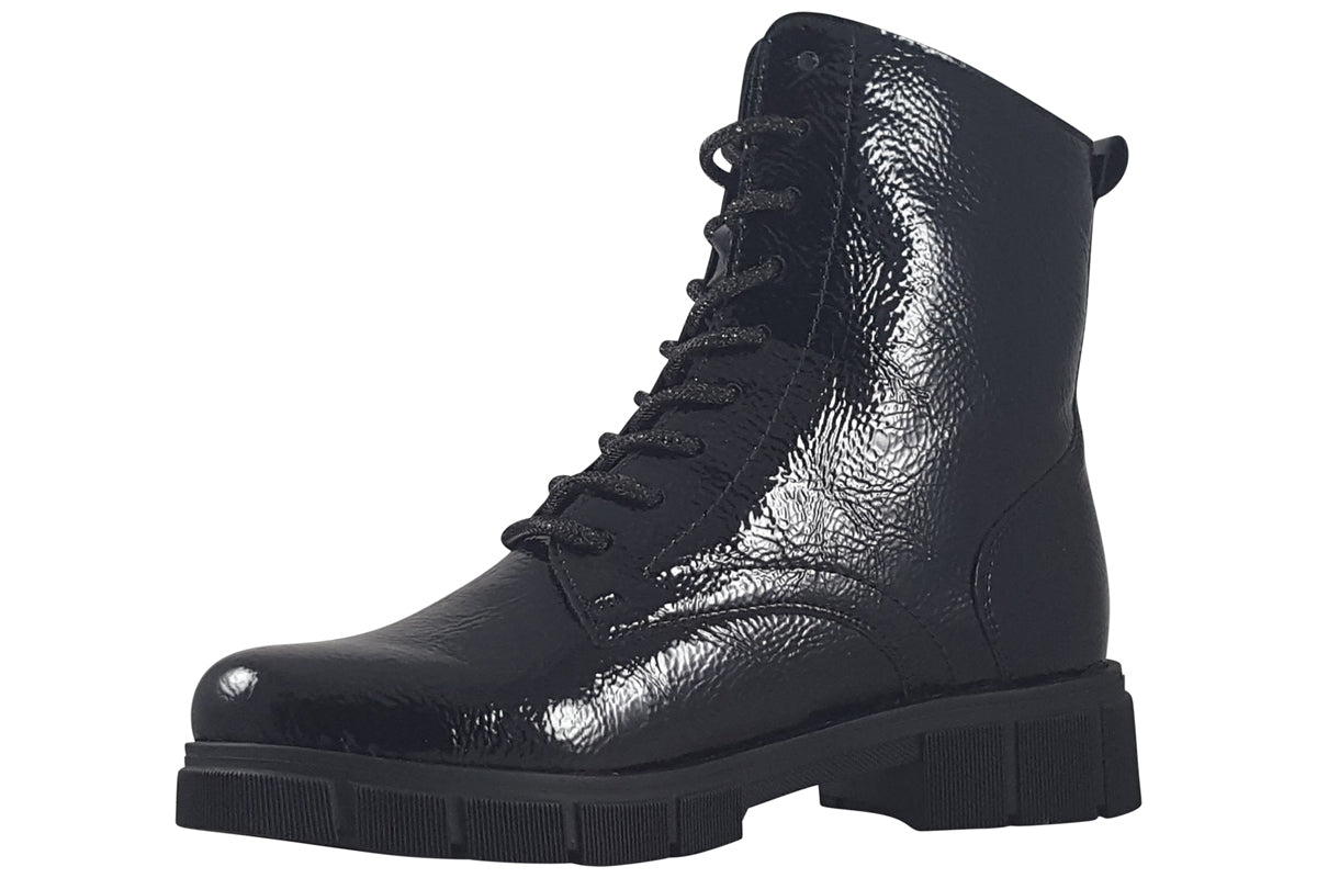 remonte cheryl black patent womens boots left