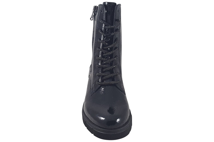 Remonte Cheryl D2S72-02 Black Patent Womens Boots