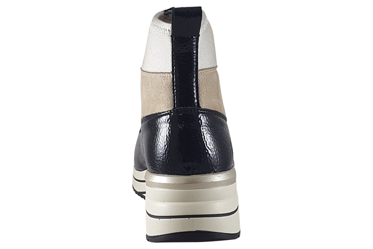 Remonte Courtney D0T71 Black/Cream Womens Boots