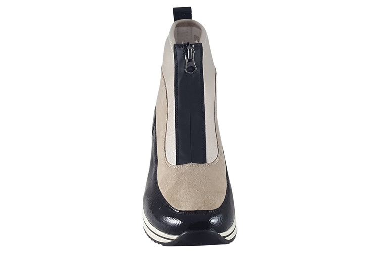 Remonte Courtney D0T71 Black/Cream Womens Boots