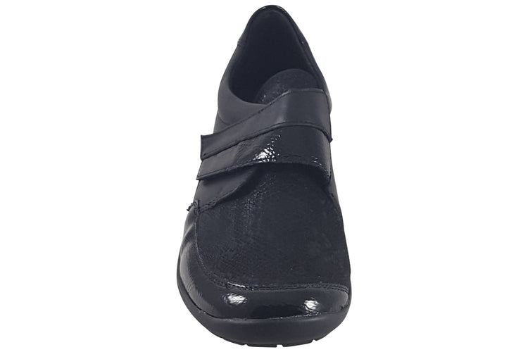 Remonte Dew-3 R7600 Black Snake Womens Shoes