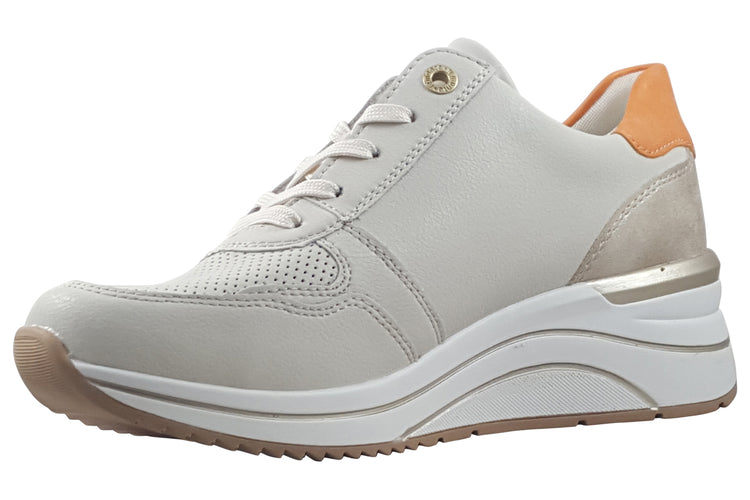 Remonte Glossy D0T10-80 Off White Womens Fashion Trainers
