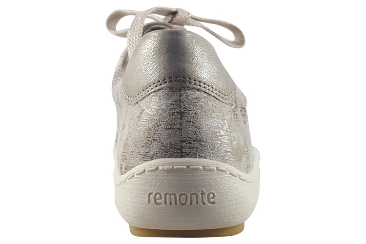 Remonte Katrina-2 R1402 Beige Metallic Womens Fashion Trainers