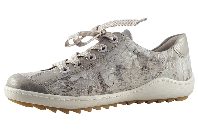 Remonte Katrina-2 R1402 Beige Metallic Womens Fashion Trainers