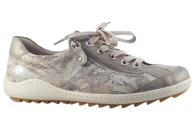Remonte Katrina-2 R1402 Beige Metallic Womens Fashion Trainers