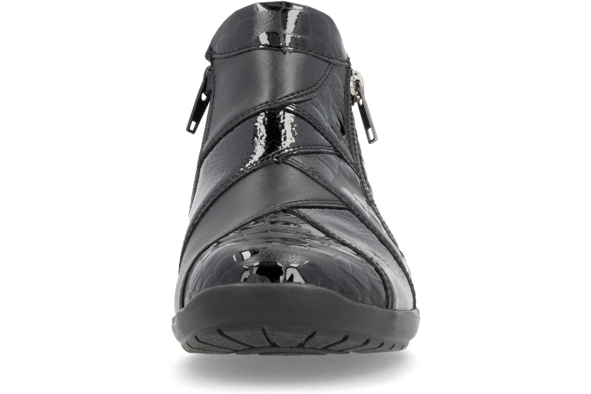 Remonte May R7674-04 Black Patent Womens Boots