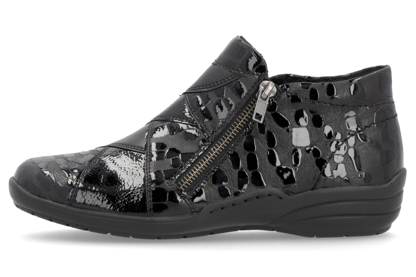 Remonte May R7674-04 Black Patent Womens Boots