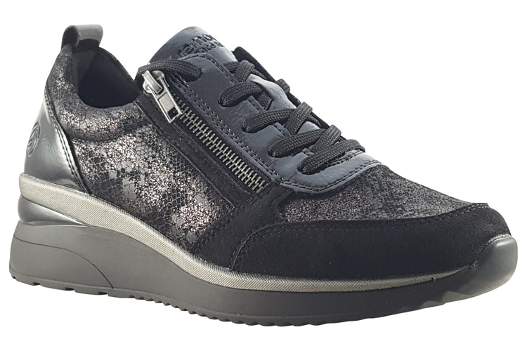Remonte Mofty-2 D2401 Black Womens Fashion Trainers