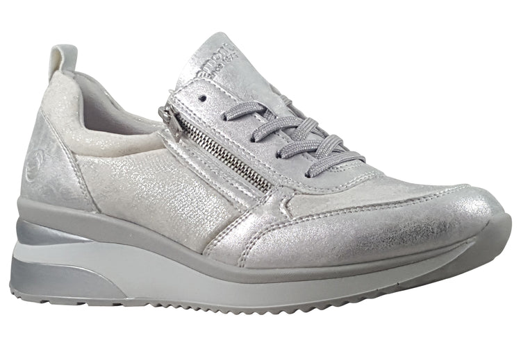 Remonte Mofty-2 D2401 Ice White/Silver Womens Fashion Trainers