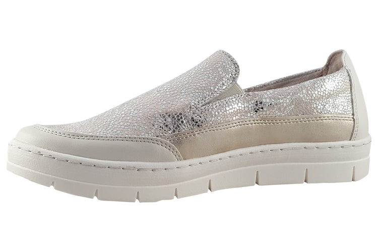 Remonte Monica D5829 White/Gold Womens Shoes