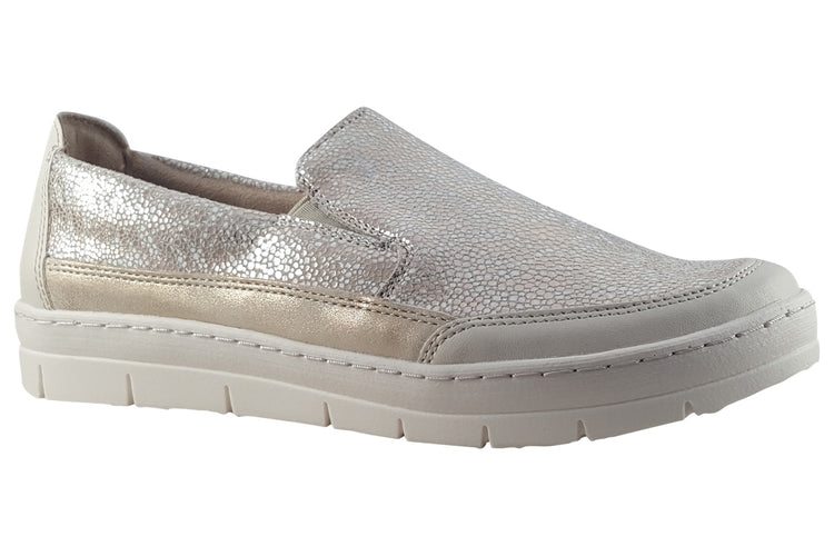 Remonte Monica D5829 White/Gold Womens Shoes