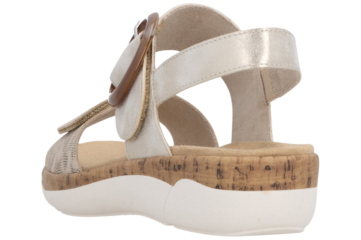 Remonte Scott R6853-94 Beige/Metallic Womens Sandals