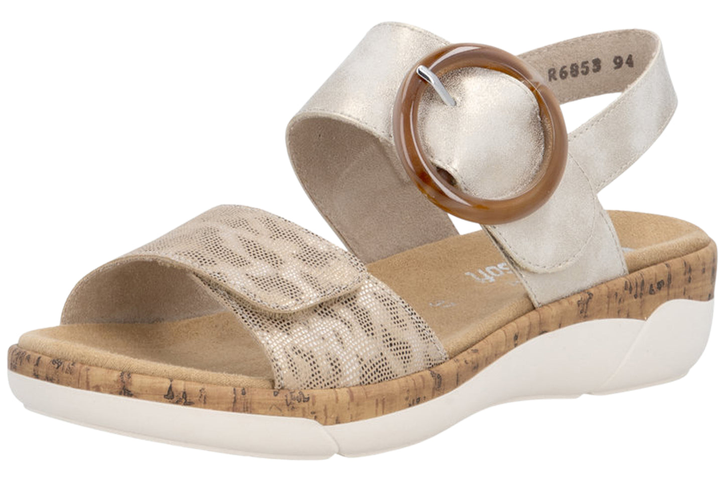 Remonte Scott R6853-94 Beige/Metallic Womens Sandals