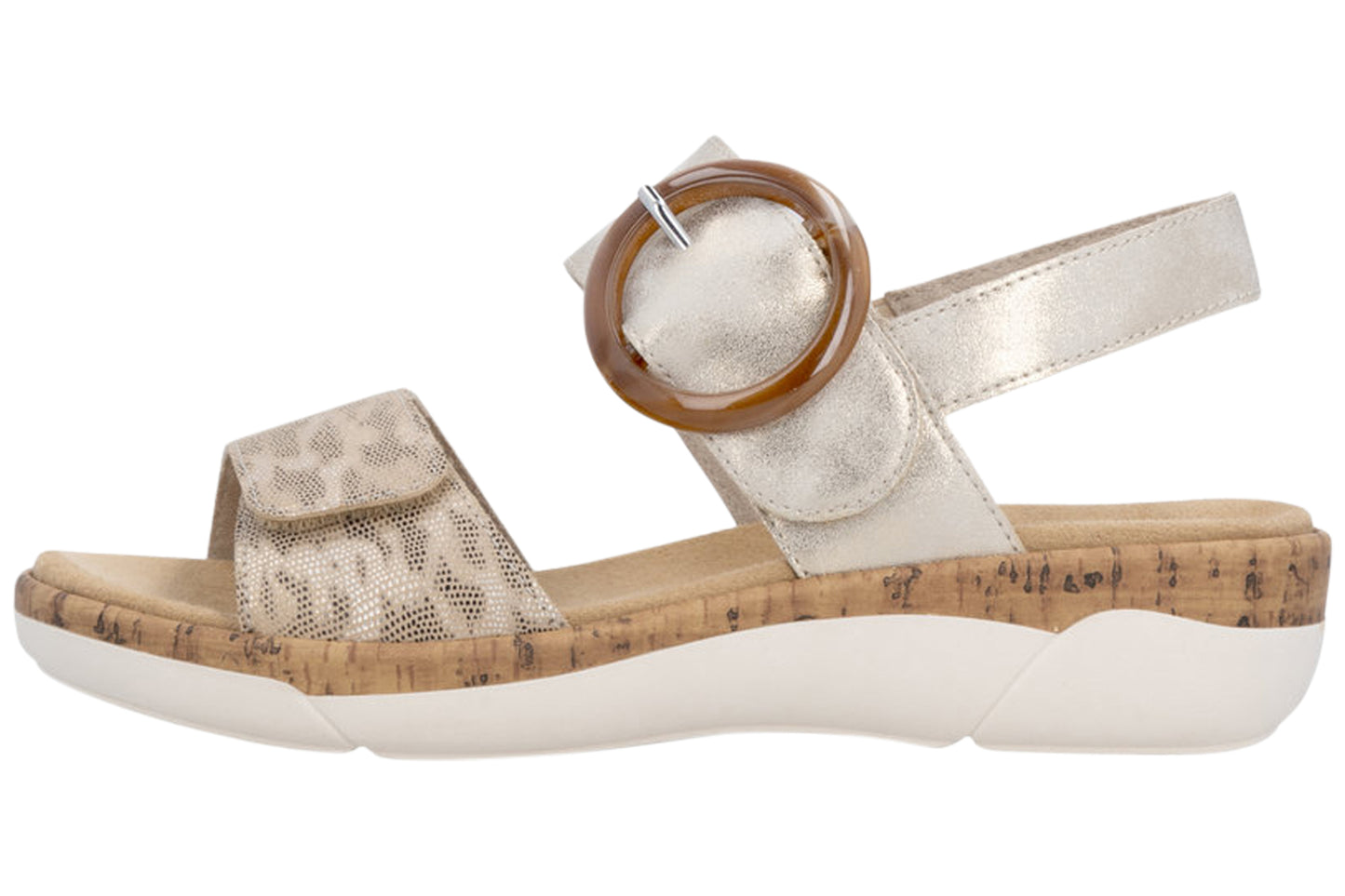 Remonte Scott R6853-94 Beige/Metallic Womens Sandals