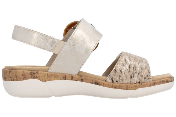 Remonte Scott R6853-94 Beige/Metallic Womens Sandals