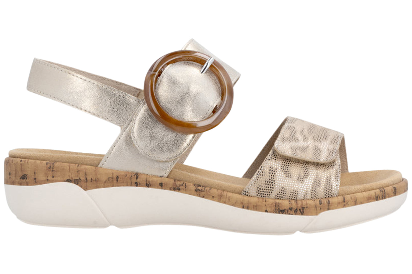 Remonte Scott R6853-94 Beige/Metallic Womens Sandals