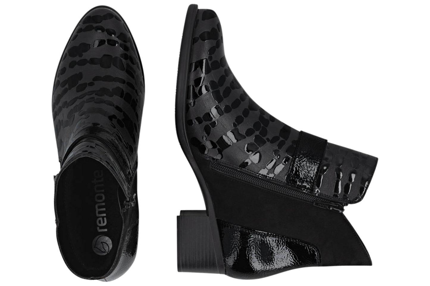 Remonte Shiela R5188-02 Womens Boots Black Pat