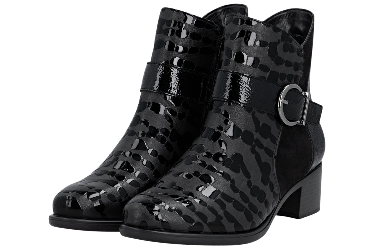 Remonte Shiela R5188-02 Womens Boots Black Pat