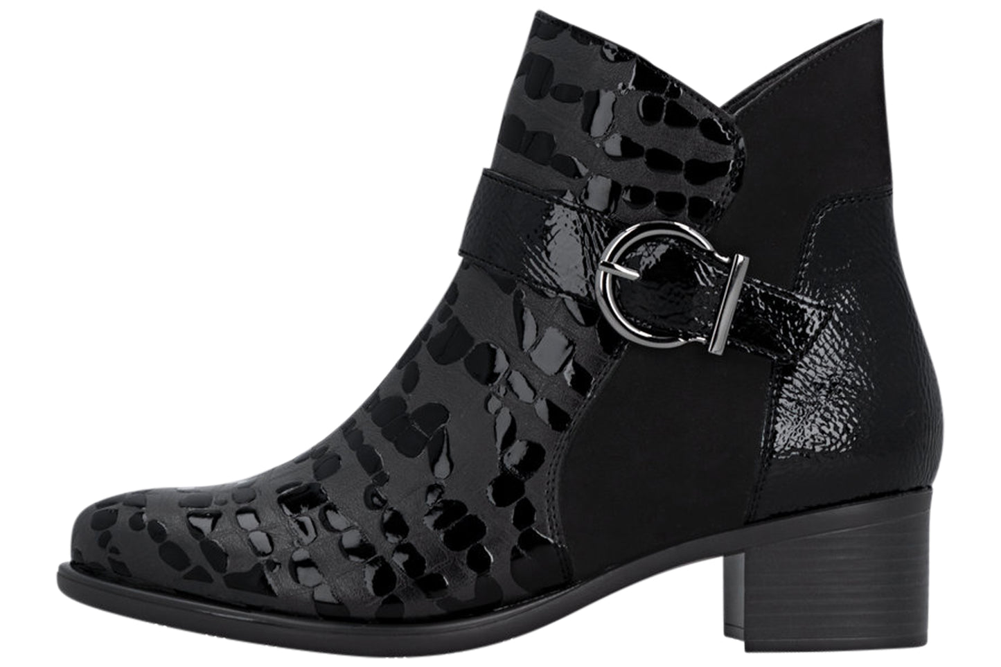 Remonte Shiela R5188-02 Womens Boots Black Pat