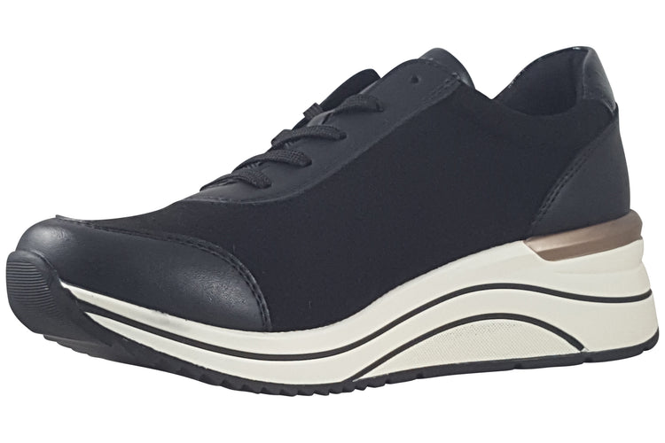 Remonte Sophie-Anne D0T09-04 Black/Leopard Womens Fashion Trainers