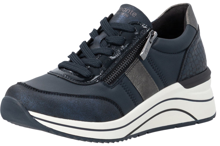 Remonte Sophie-Anne DOT09-14 Blue Comb Womens Fashion Trainers