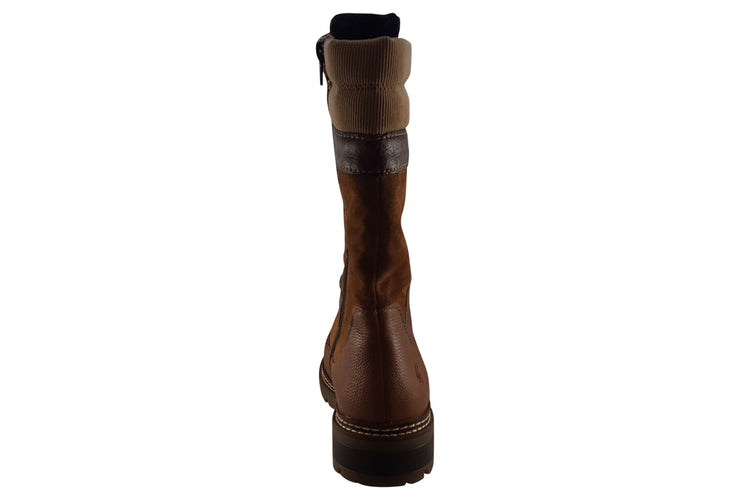 Remonte Swan Lake D0B76 Tan Womens Boots