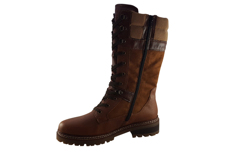 Remonte Swan Lake D0B76 Tan Womens Boots