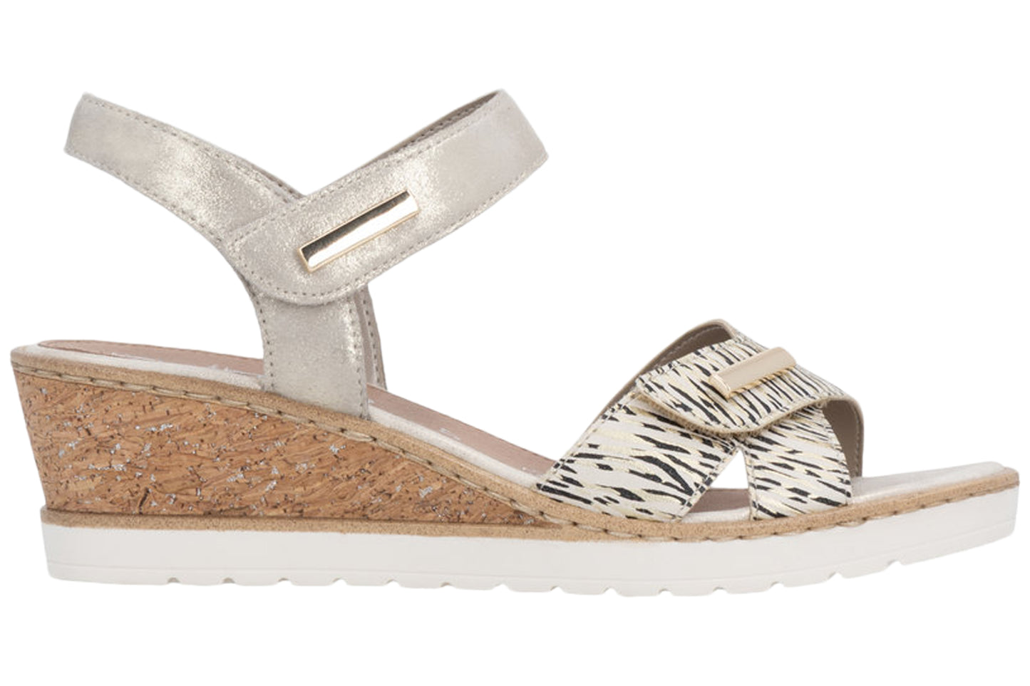 Remonte Vonnie R6266-90 Beige/Gold Womens Sandals