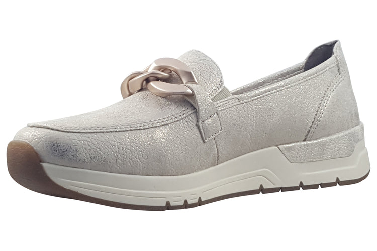 Rieker Amelie 58944-61 Beige/Gold Womens Shoes