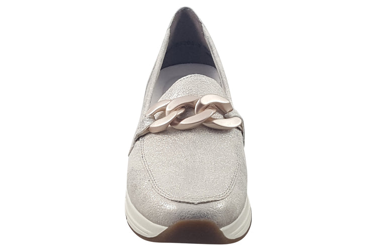 Rieker Amelie 58944-61 Beige/Gold Womens Shoes
