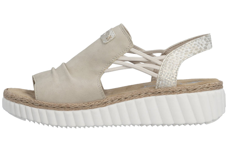 Rieker Annalise Widefit 69262-62 Stone/Reptile Womens Sandals